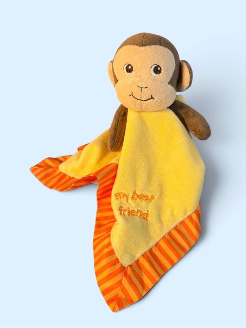 Garanimals Plush Monkey My Best Friend Lovey Baby Security Blanket Orange Yellow